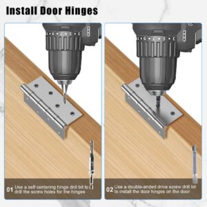 Door Hinge Jig, No Needed Hammer Door Hinge Router Jig, Door Hinge Ccutting Tool, Aadjustable Door Hinge Jig Kit for Router, Length 3” to 5” and Thickness 1/4” or 5/8” Hinges, Not Fit The Door Frame