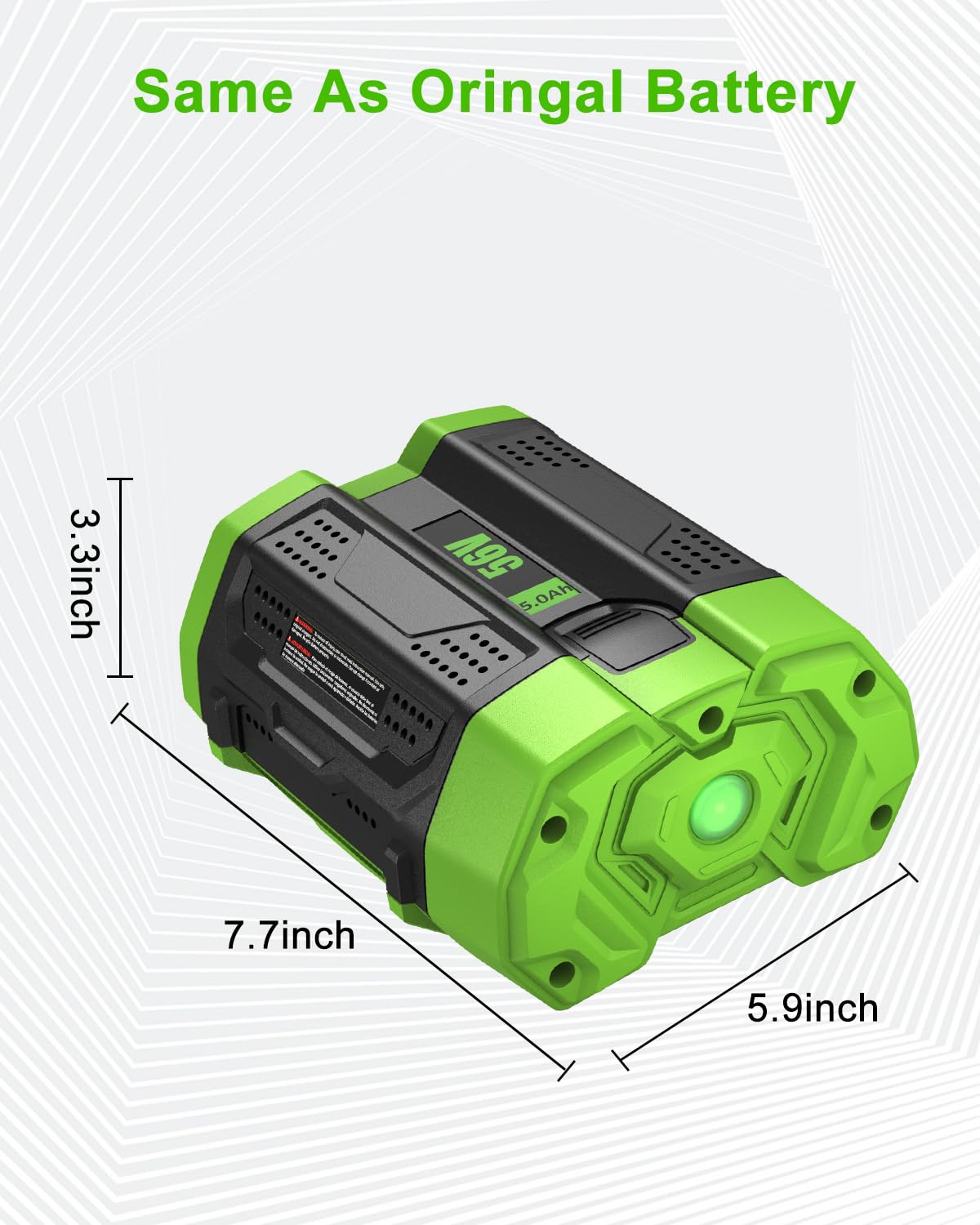 ULATI 56V 5.0Ah Replacement for EGO Battery Compatible with EGO 56V Batttery BA2800 BA4200 BA1400 Replacement Battery Compatible with EGO 56V Power Tools Lawn Mower Leaf Blower Chainsaw (Black)