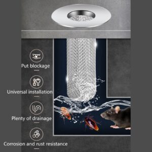 Stainless Steel Floor Drain Filter Kitchen Bathroom Sewer Anti-blocking Slag Bathtub Sink Hair Filter Strainer Trap