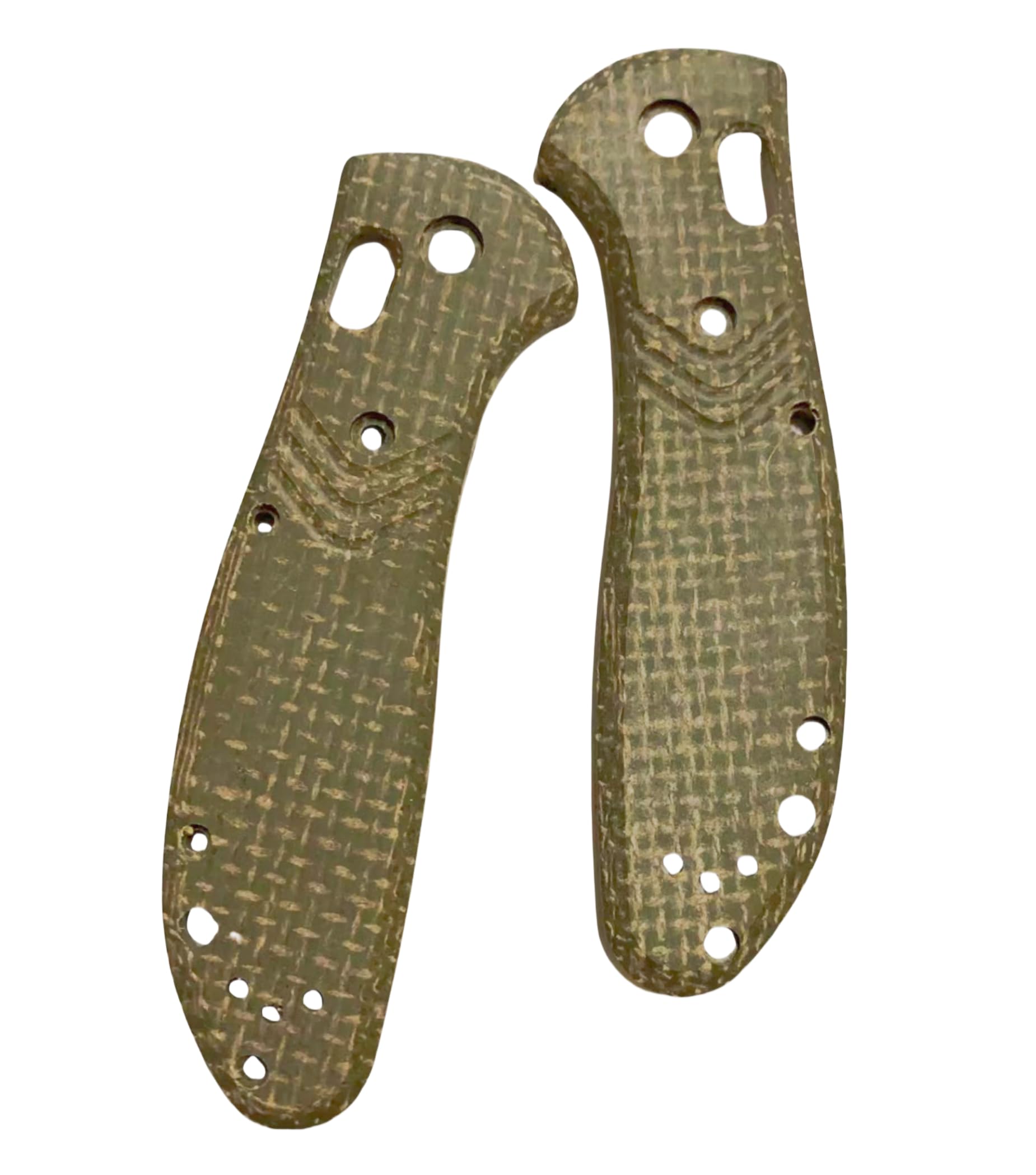 Aibote 1 Pair Green Micarta Knife Handle Scales Handles Patch DIY Tool Fit for Benchmade Griptilian 551 550(Screws Included)