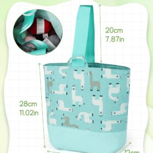 Katech Upgrade Knitting Tote Bag, Portable Knit Wrist Bag for Yarn Holding, Lightweight Travel Wrist Bag for Knitting Yarn Storage Bag Organizer Yarn Holder Bag on The Go Green