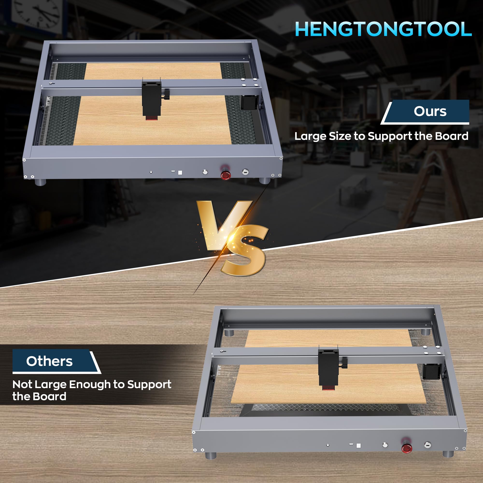 HENGTONGTOOL Honeycomb Laser Bed 450 x 450mm, Honeycomb Working Table with Aluminum Panel for Most Engraver Cutting Machine, Laser Engraver Accessories (Working Area 400 x 400mm)