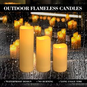 ECLHTLNY 48 Packs Flameless Led Candles, Battery Candles,Simulate Flame,Waterproof Outdoor Indoor Candles with10-Key Remotes and Cycling 24 Hours Timer for Wedding, Table, Festival,Home Decoration…