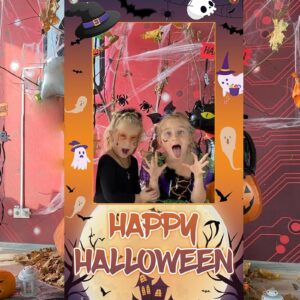 Halloween Party Decoration Halloween Theme Party Photo Prop Backdrop Indoor and Outdoor Halloween Photo Booth Frame for Halloween Birthday Party Decor Supplies 35.4 X 70.8 in