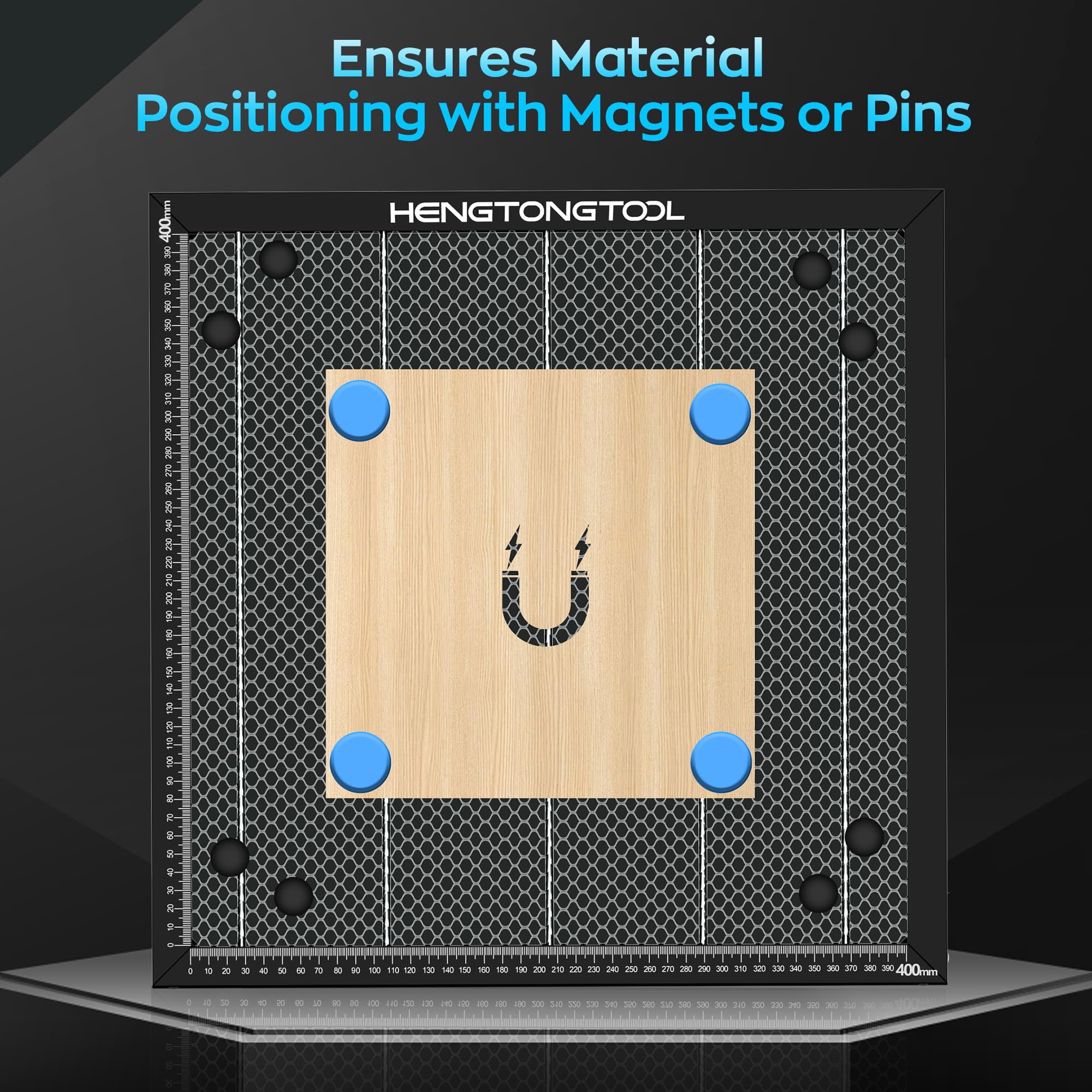 HENGTONGTOOL Honeycomb Laser Bed 450 x 450mm, Honeycomb Working Table with Aluminum Panel for Most Engraver Cutting Machine, Laser Engraver Accessories (Working Area 400 x 400mm)