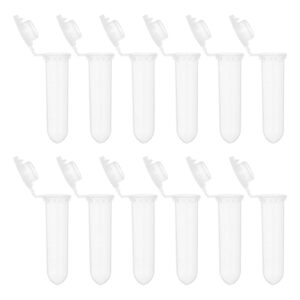 patikil 2.0ml plastic centrifuge tubes, 250 pcs microcentrifuge tubes with snap cap and graduated marks for sample storage, clear