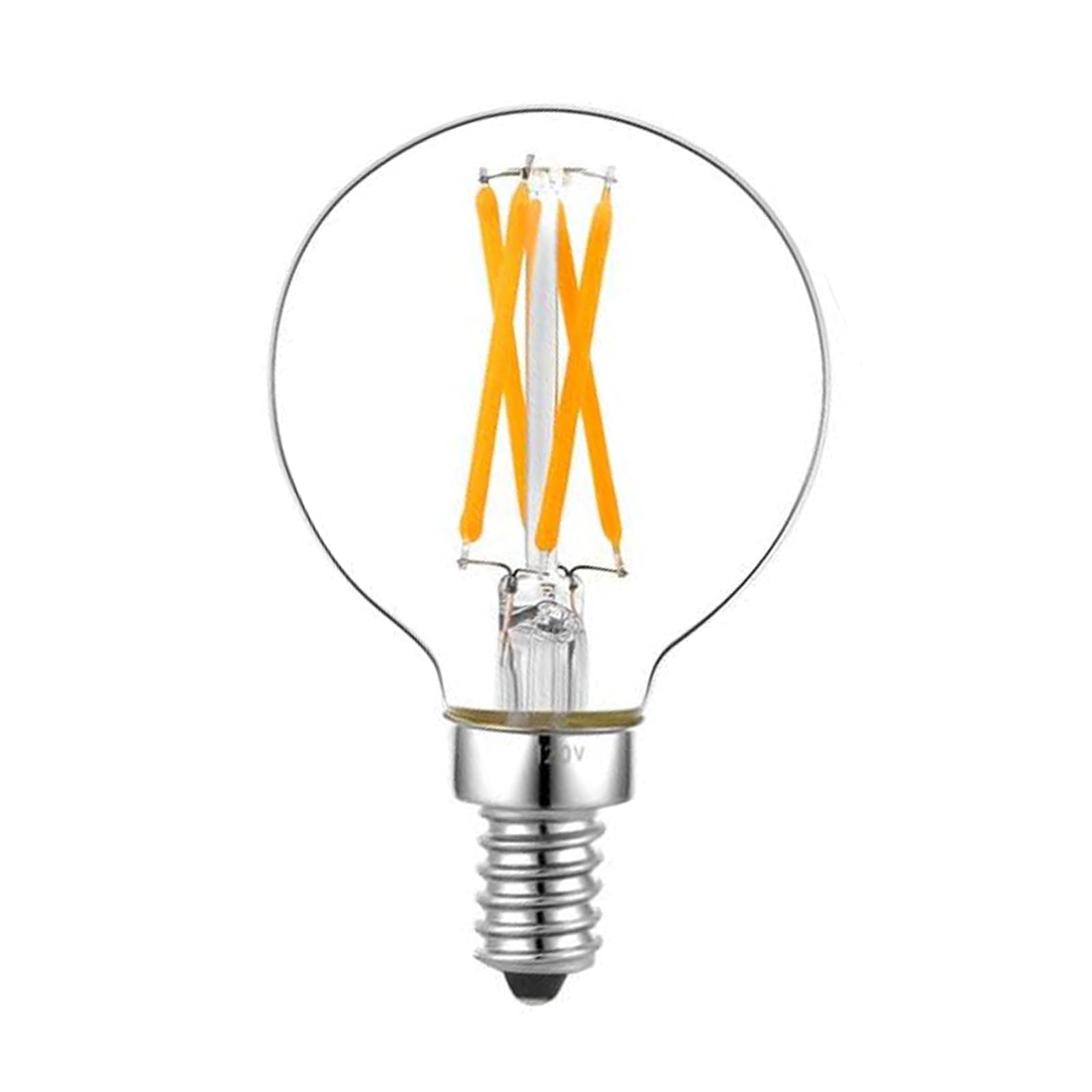 ONEWISH Dimmable LED Bulb, e12 g16 1/2 LED Candelabra Bulb, 2700K 250lm, 3.7V-5V, Suitable Cordless Lamp