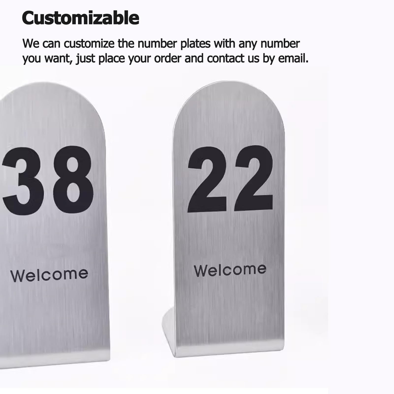 MObyat Table Numbers for Wedding Reception, Stainless Steels Seating Cards Holders, 50pcs Elegant Table Card Holders, Party Events Restaurant(1-50(5X5X12CM))