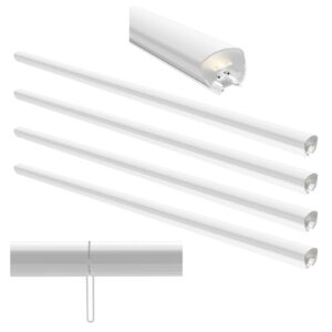 layond 4 pack seamless linkable led tube light, 4ft 24w 3400lm (142lm/w) led linear light, flicker-free 1.2m cct4000k led shop light for retail, supermarket, office, clothing store