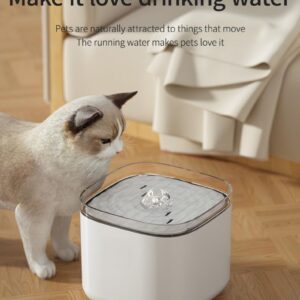 Cat Water Fountain 102oz/3L Automatic Pet Fountain Cat Water Dispenser with Replacement Filters for Cats, Dogs, Multiple Pets Water Bowl Dog Drinking Dispenser Cat Feeding & Watering Supplies, White