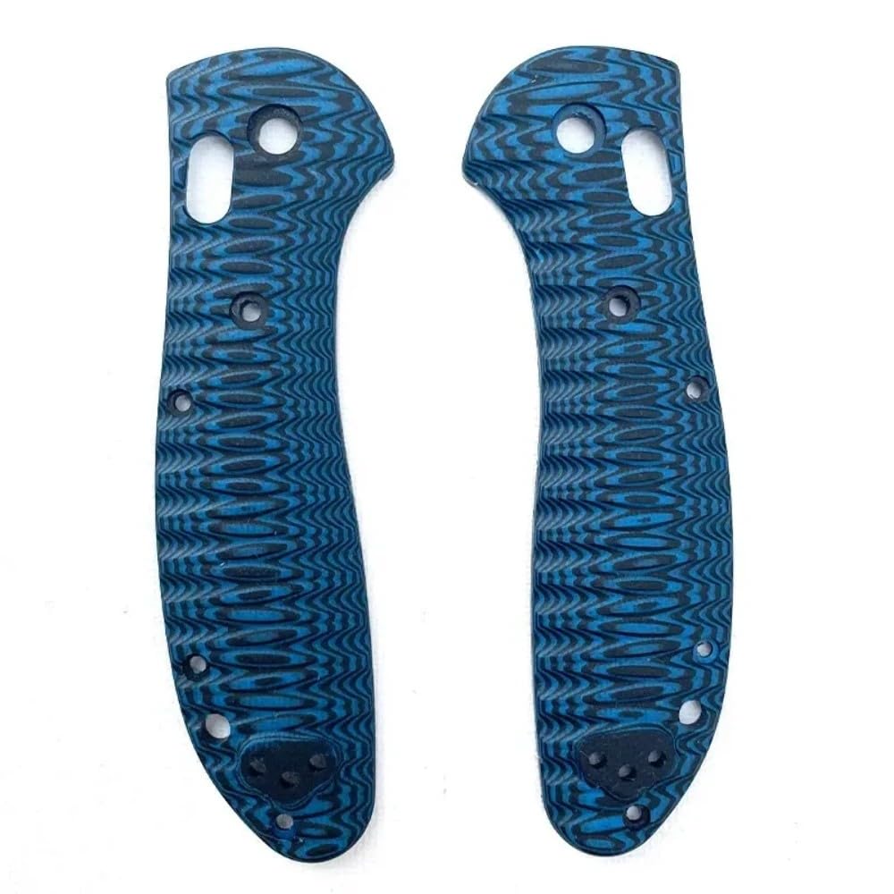 Aibote 1 Pair Blue G10 Handle Scales Handles Patch DIY Tool Fit for Benchmade Griptilian 551 550(Screws Included)