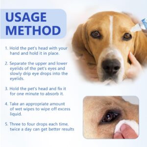 Generic Dog Eye Care - Eye Wash Solution for Dogs, Tear Stain Remover & Eye Drops, Gentle Formula for Eye Health, Saline Eye Wash, Fragrance Free-12ml, white