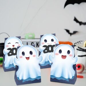 FRIDAY NIGHT 24 Pieces Halloween Ghost Candy Boxes Starry Sky Goodie Treat Gift Box Kids Birthday Halloween Party Favor for Trick or Treat