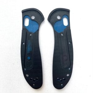 Aibote 1 Pair Blue G10 Handle Scales Handles Patch DIY Tool Fit for Benchmade Griptilian 551 550(Screws Included)