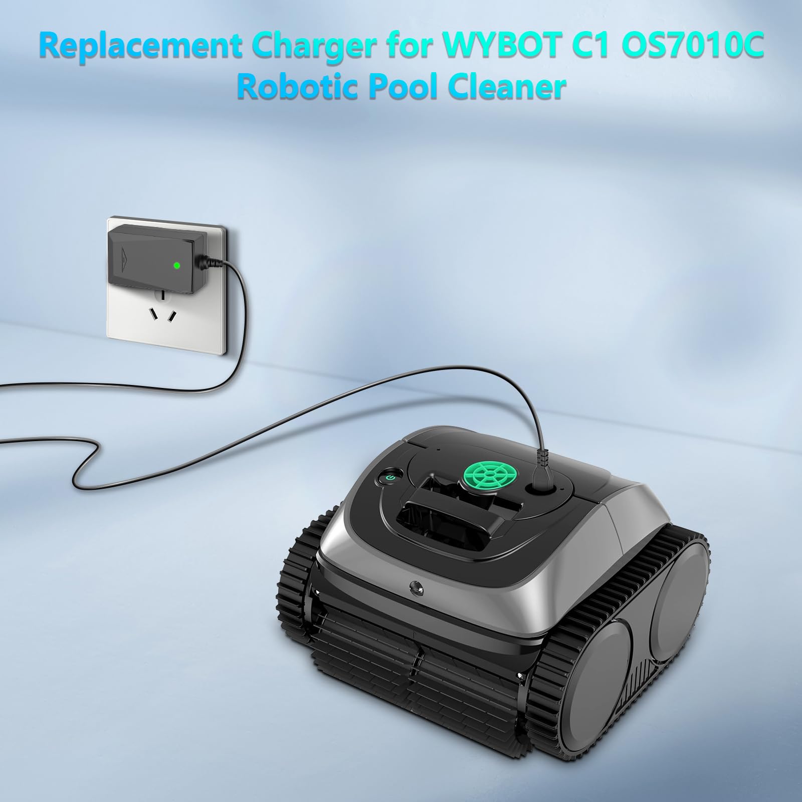 Charger for WYBOT Robotic Pool Vacuum Cleaner Compatible with Wybot C1 OS7010C Cordless Pool Vacuum Cleaner Power Adapter