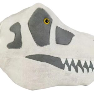 GIANT MICROBES Fuzzy Fossils Gigantic 15" T rex Stuffed Animal, T rex Plush, Dinosaur Stuffed Animal, Tyrannosaurus Rex Toy, Dinosaur Skull Decor, Dinosaur Pillow, Paleontologist Gifts