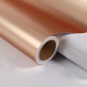 LaRibbons Christmas Wrapping Paper, Matte Metal Rose Gold Solid Color Paper Roll - 30 Inch x 33 Feet (82.5 sq. ft. ttl.) Gift Wrapping Paper for Christmas, Wedding, Birthday, Baby Shower