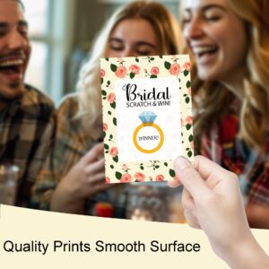 buwanJH Bridal Shower Scratch Off Game, Wedding Shower Games Ideas, Easy to Play, Raffle Tickets 5 Winners Cards and 35 Loser Cards