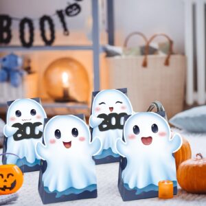 FRIDAY NIGHT 24 Pieces Halloween Ghost Candy Boxes Starry Sky Goodie Treat Gift Box Kids Birthday Halloween Party Favor for Trick or Treat