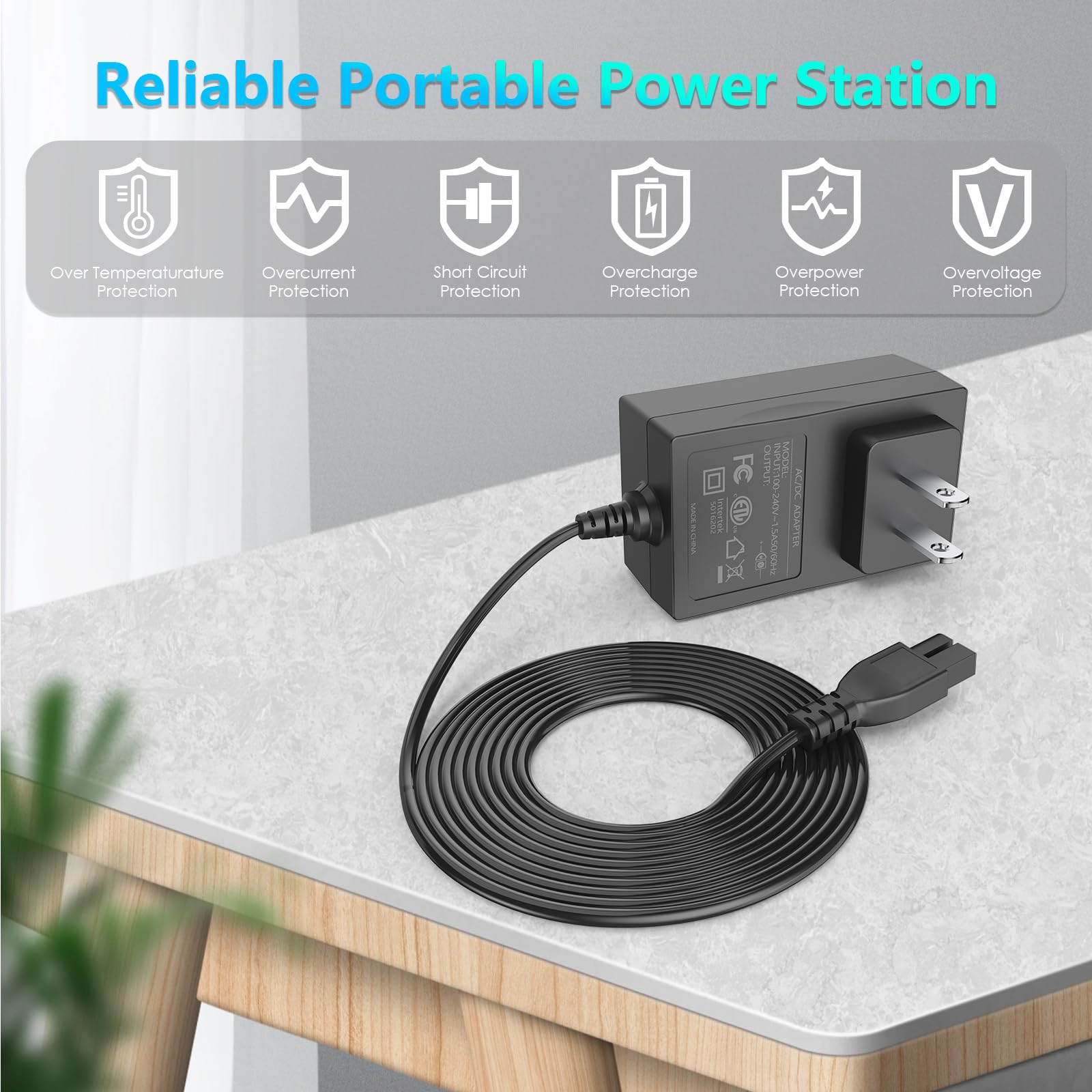 Charger for WYBOT Robotic Pool Vacuum Cleaner Compatible with Wybot C1 OS7010C Cordless Pool Vacuum Cleaner Power Adapter