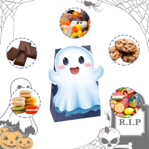 FRIDAY NIGHT 24 Pieces Halloween Ghost Candy Boxes Starry Sky Goodie Treat Gift Box Kids Birthday Halloween Party Favor for Trick or Treat