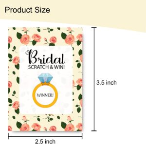 buwanJH Bridal Shower Scratch Off Game, Wedding Shower Games Ideas, Easy to Play, Raffle Tickets 5 Winners Cards and 35 Loser Cards