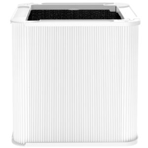 211+ replacement filter compatible with blueair blue pure 211+ air purifier, foldable particle and activated carbon filter, white