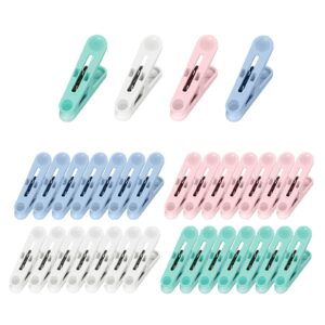 tixhumiy 32pcs colored clothes pins plastic clothes pins laundry clips,package clips