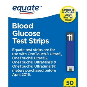 Blood Glucose Test Strips, 50 Count | Ideal for Glucose Monitor Kit, Diabetes Testing | Compatible with OneTouch Meters | Reliable Readings | Accurate & Easy to Use | High Accuracy Strips