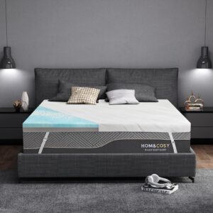 full size firm mattress topper 3 inch memory foam mattress with ice silk cover, premier cooling gel+bamboo high-density support, medium firm to firm mattress topper for pain relief,certified 53''x74''