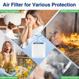 211+ Replacement Filter Compatible with Blueair Blue Pure 211+ Air Purifier, Foldable Particle and Activated Carbon Filter, White