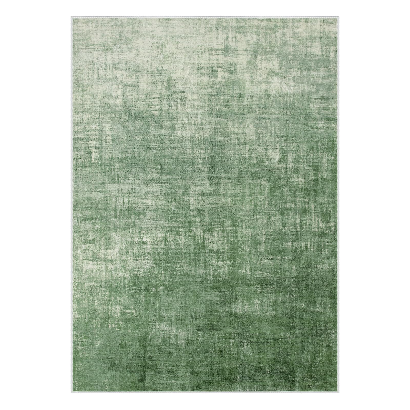 Lahome Green 5x7 Area Rugs,Boho Washable Living Room Rug Soft Bedroom Rug, Modern Abstract Ombre Non-Slip Low-Pile Throw Carpet for Dining Room Office Entryway(5'x7',Green)