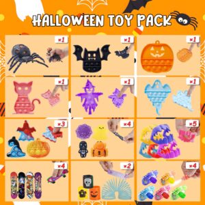 600Pcs Halloween Party Favors for Kids, Bulk Fidget Toys for Party Supplies, Halloween Treats Non Candy School Classroom Carnival Prizes, Treasure Box Toy Chest