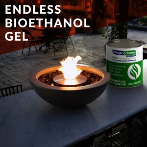 Bioethanol Gel Fuel Cans for Fire Bowl and Fireplace (4 x 13oz.) Burning Gel Fireplace Fuel Cans for Indoor and Outdoor Use (4 Pack 1472gr)