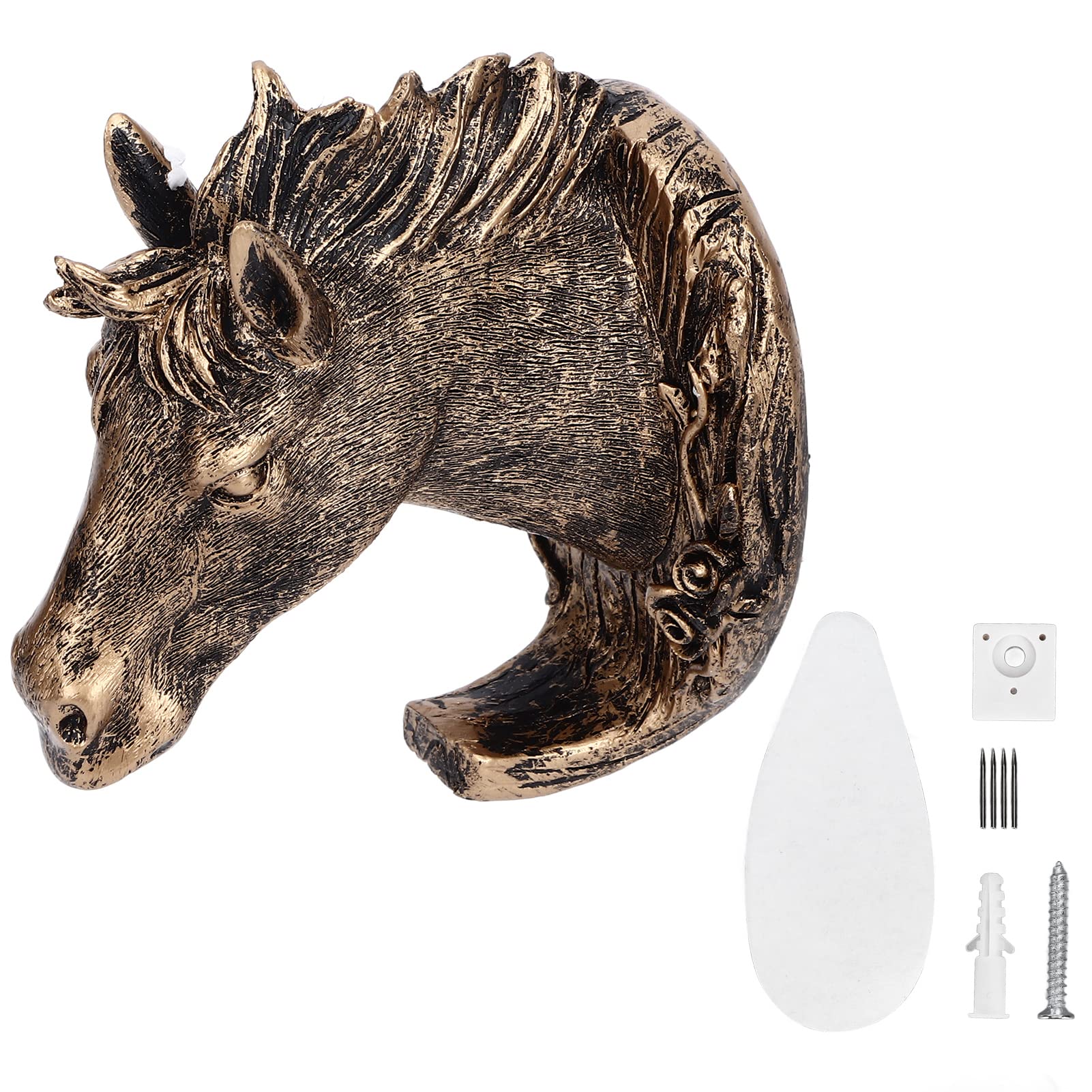 Zerodis Handmade Horse Head Wildlife Art Wall Hook Living Room Bathroom Kitchen Decoration, Zerodis3zum892x47