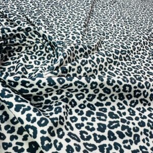 Generic Animal Print Black and White Leopard Nylon Spandex Fabric 4 Way Stretch by The Yard for swimwear dancewear sportwear dress