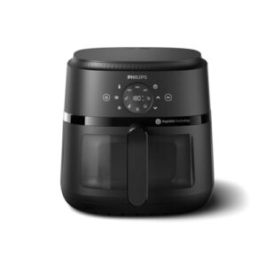 philips air fryer 2000 series 13-in-1 functions, 6.6 quarts, compact design with cooking window, black, (na230/00)