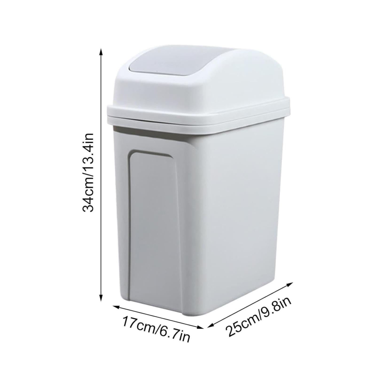 Generic 4.5 Gallon Swing Top Trash Can, Plastic Garbage Can with Swing Lid Suitable for Kitchen Living Room Bedroom Bathroom (Green)