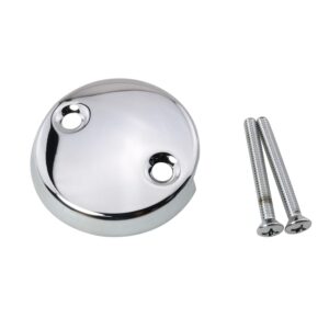 YHXiXi Stainless Steel Universal Bathtub Drain Two Hole Overflow Faceplate Single Hole Bathtub Overflow Face Plate-Bathtub Overflow Drain Cover