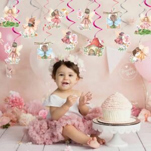 Fairy Party Decorations Flower Fairy Themed Hanging Swirls Decorations My Fairy First Birthday Decor for Girls Fairy Tale Theme Baby Shower Birthday Party Decorations Supplies (New)