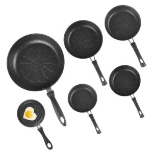 CHENATING Flat Bottom Cooking Pans Nonstick Frying Pans Wheat Stone Coating Pans Cookware For Electric And Induction Cooktops