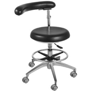 VEVOR Medical Dental Stool Dentist Chair with 360 Degree Rotation Armrest PU Leather Assistant Stool Chair Height Adjustable Doctor Chair