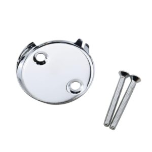 YHXiXi Stainless Steel Universal Bathtub Drain Two Hole Overflow Faceplate Single Hole Bathtub Overflow Face Plate-Bathtub Overflow Drain Cover