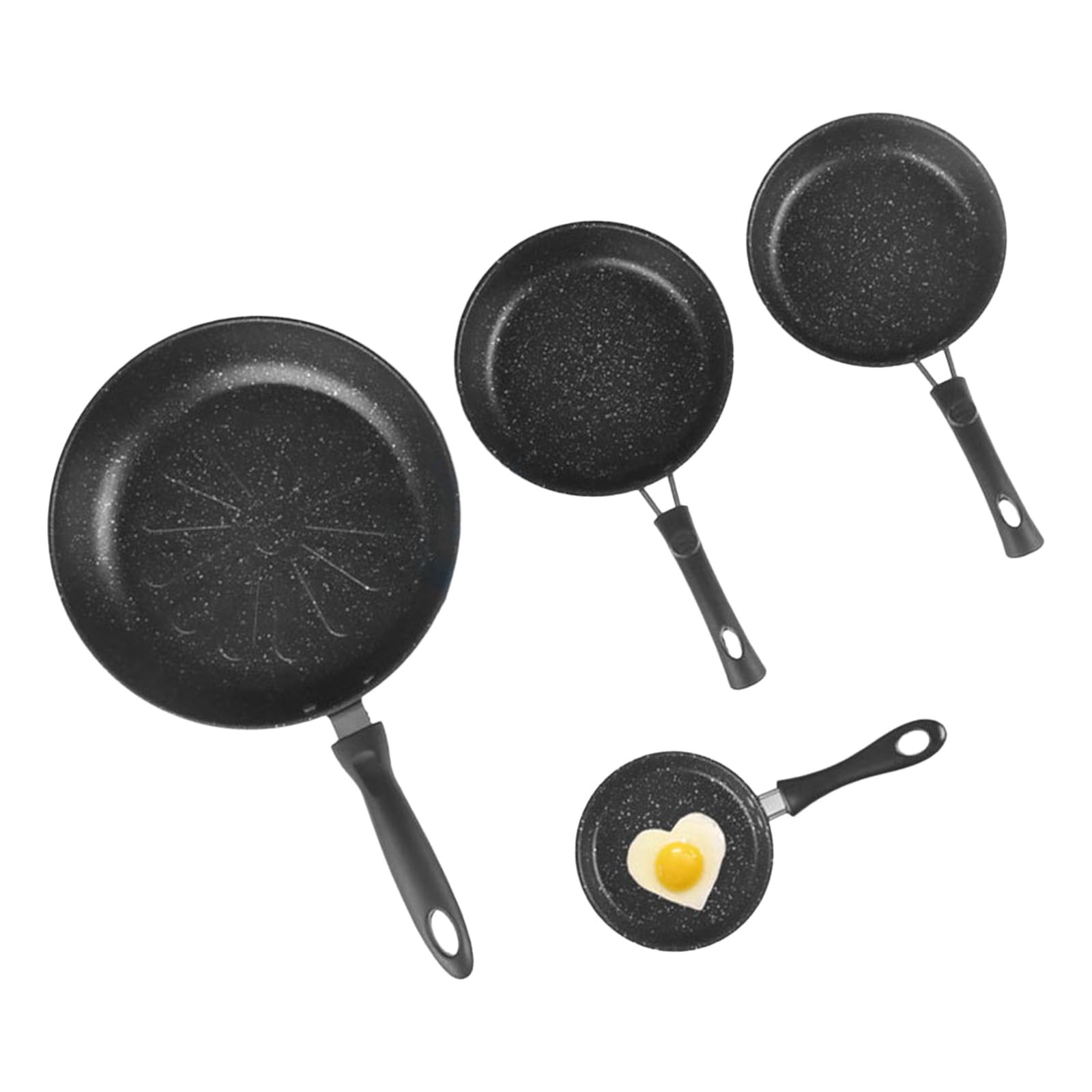 CHENATING Flat Bottom Cooking Pans Nonstick Frying Pans Wheat Stone Coating Pans Cookware For Electric And Induction Cooktops