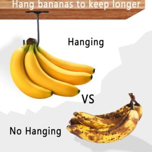 HYBEW Self Adhesive Banana Hook Metal Banana Hanger Under Cabinets Hook for Banana Or Other Kitchen Items Keep Banana, JJ381919