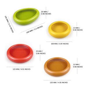 Generic Silicone Fruit And Vegetable Containers For Fridge,Reusable Holder For Food Storage,Fresh Stretch Pods For Food Saver (Green,Red,Yellow,Brown), FDPOD-02