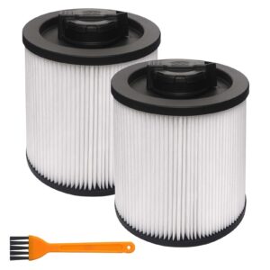 potiarey dxvc6910 replacement filter for dewalt 6-16 gallon dxv06p dxv09p dxv10p dxv10pl dxv10sa dxv12p dxv14p dxv16p wet/dry vacuum cleaners (2-pack)