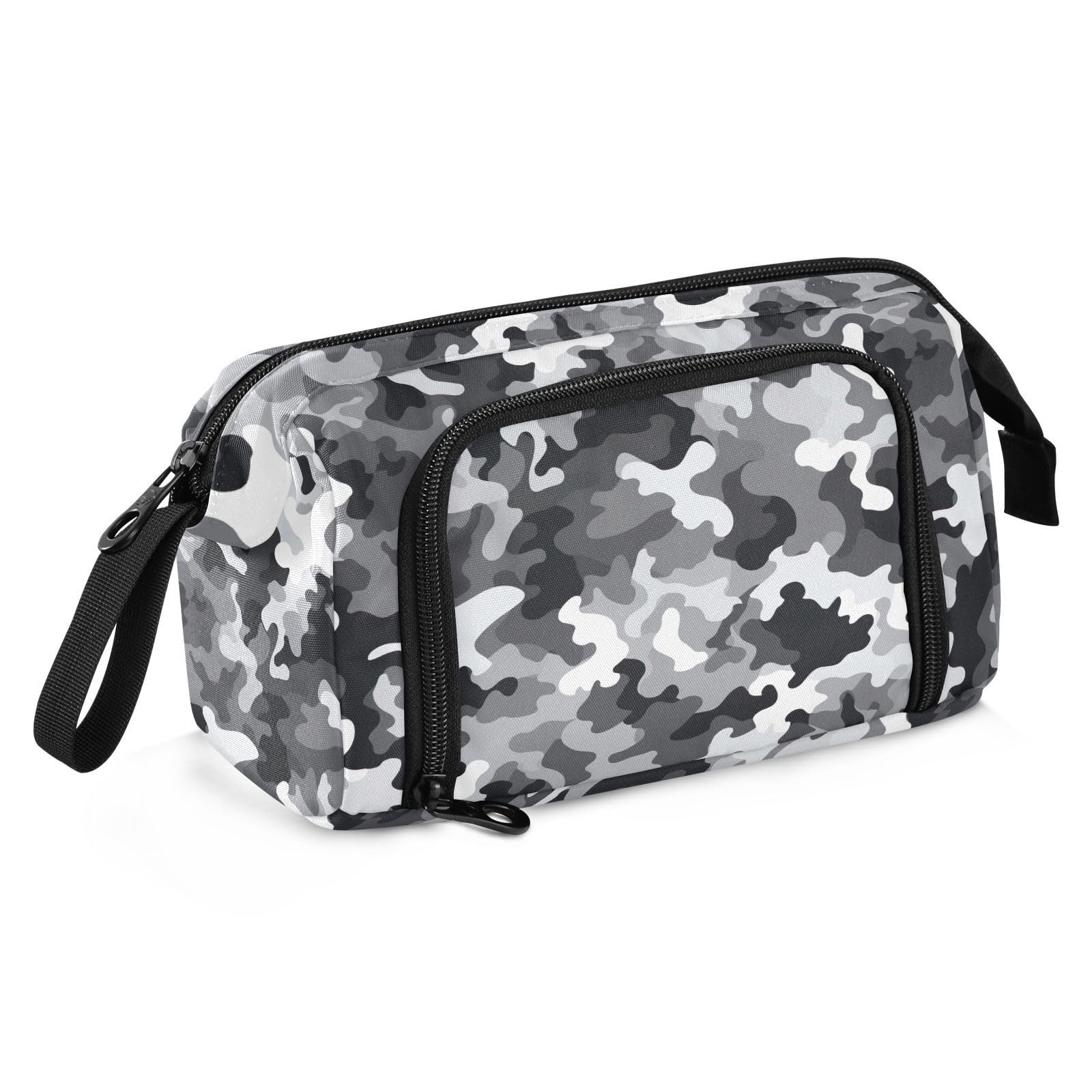 J JOYSAY Black White Classic Camo Pencil Case Large Capacity Pencil Pouch for Girls Boys Markers Storage Cute Pencil Case for Boys Travel