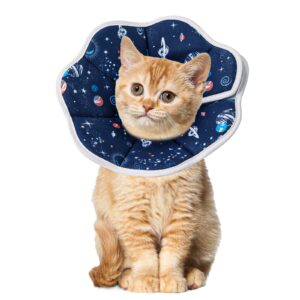 mechpia cat cone collar soft, cat recovery collar to stop licking, protective cat neck cone after surgery for small medium cats kittens