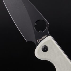 Generic Zhalo Stormtrooper EDC folding knife by Daggerr (white handle and black stonewash blade), FM02-2WTBW